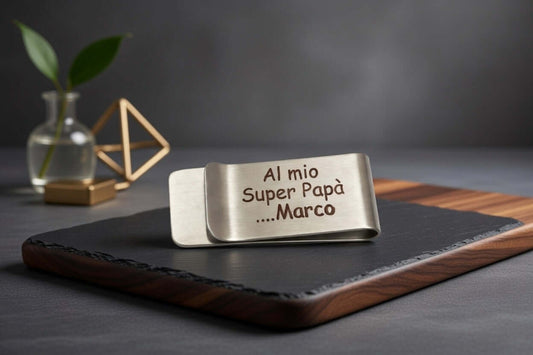 portasoldi acciaio inox personalizzabile