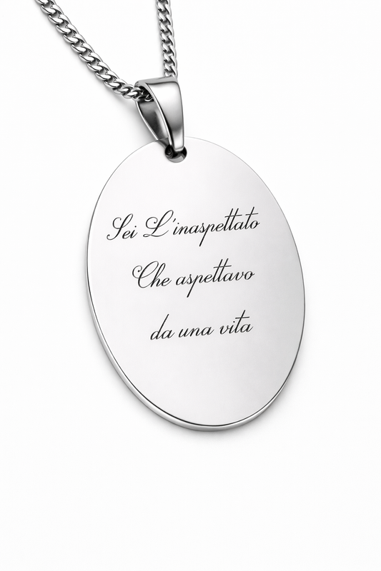 Collana personalizzata ovale