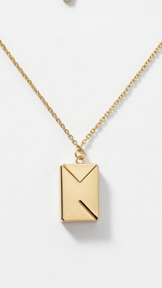 Collana Ciondolo Lettera Apribile in Acciaio Lucido – Incisione Personalizzata | EvermadeLab