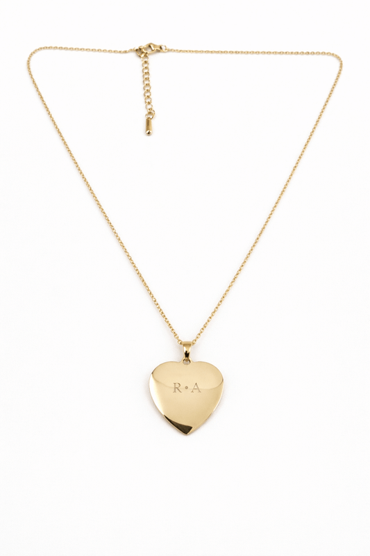 ciondolo cuore personalizzabile acciaio
