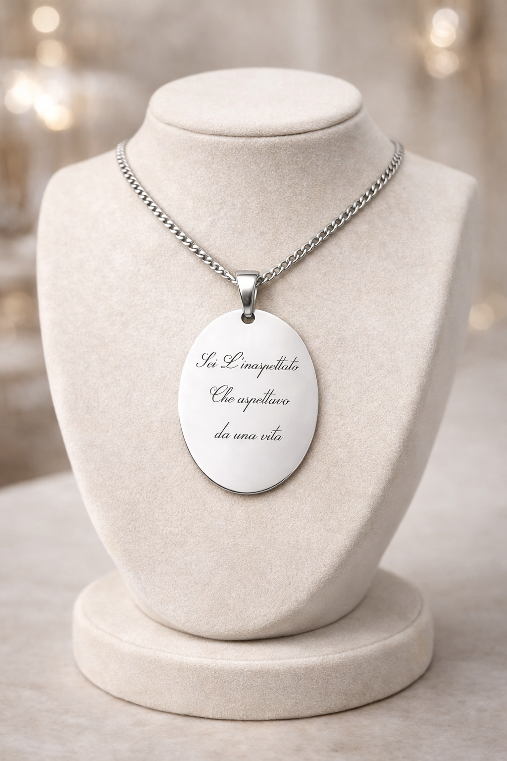 Collana personalizzata ovale