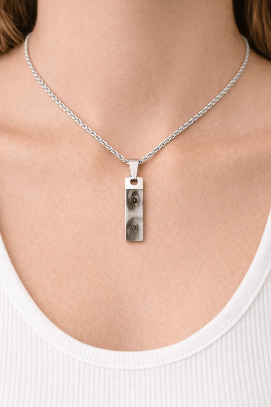 collana fotografica personalizzata occhi