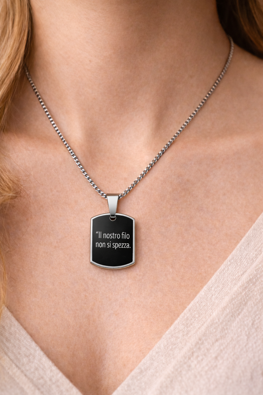 Collana incisione personalizzata Black Edition