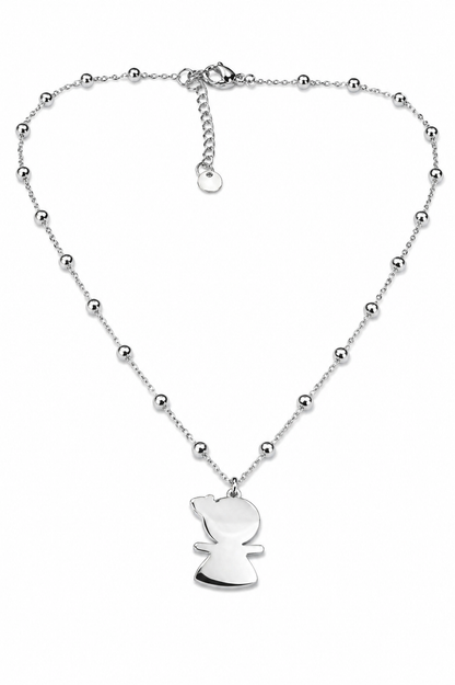 Collana Girocollo Personalizzata con Incisione Laser – Ciondolo Acciaio a Specchio | Gioiello Donna EvermadeLab Made in Italy 🇮🇹