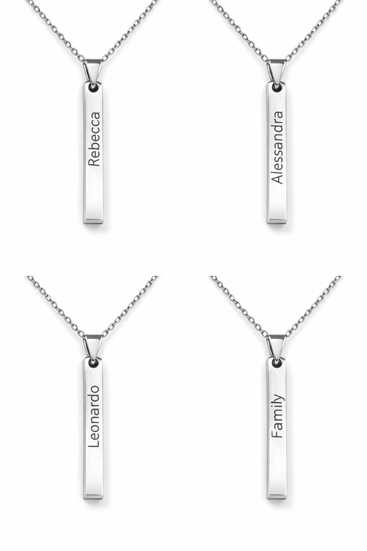 Collana Personalizzata Ciondolo 4 frasi  incise