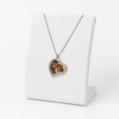 Collana Cuore Personalizzata con Foto – Ciondolo Acciaio EvermadeLab | Regalo Coppia Unico