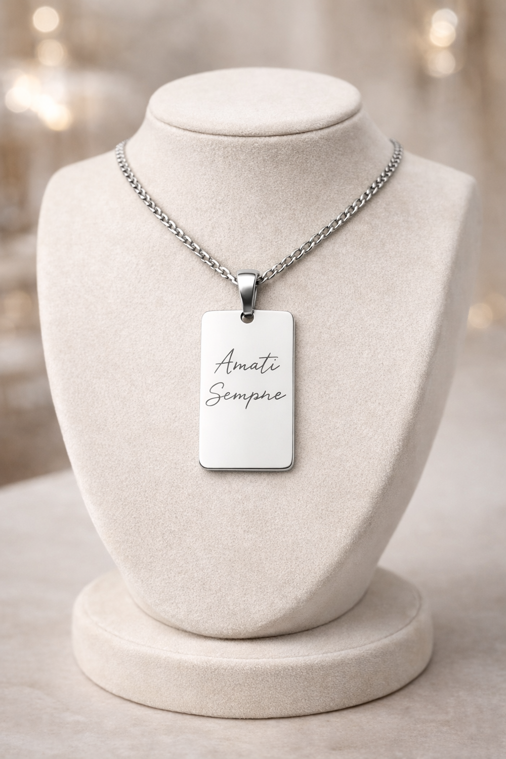 Collana incisione personalizzata