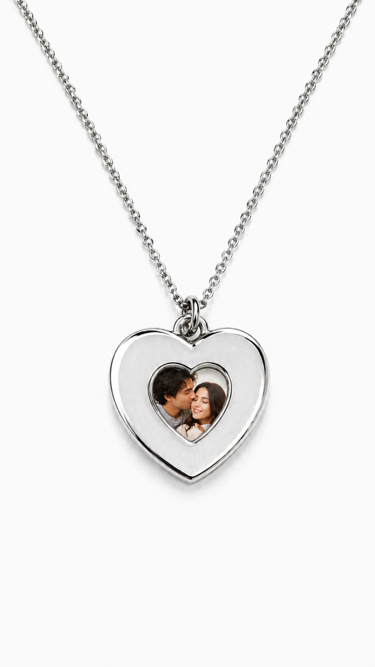 Collana Cuore Personalizzata con Foto – Ciondolo Apribile in Acciaio | Regalo Coppia EvermadeLab Made in Italy 🇮🇹