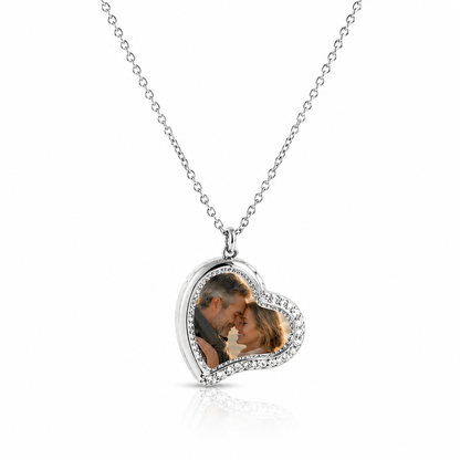 Collana Cuore Personalizzata con Foto – Ciondolo Acciaio EvermadeLab | Regalo Coppia Unico
