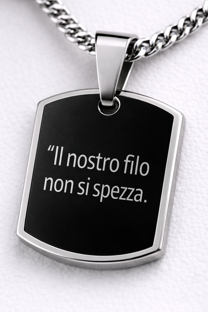 Collana incisione personalizzata Black Edition