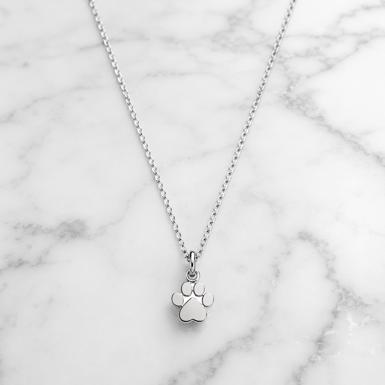 Collana Zampa Gatto in Acciaio – Ciondolo Mini Paw Print | Regalo Amanti Gatti e Cani | EvermadeLab