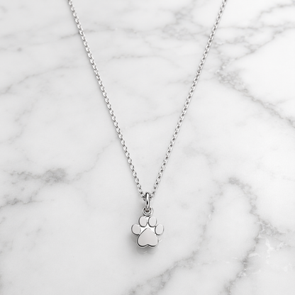 Collana Zampa Gatto in Acciaio – Ciondolo Mini Paw Print | Regalo Amanti Gatti e Cani | EvermadeLab