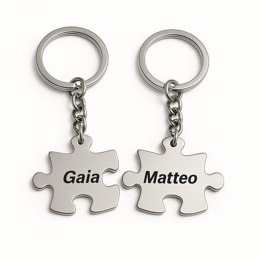 Portachiavi coppia incisione personalizzata