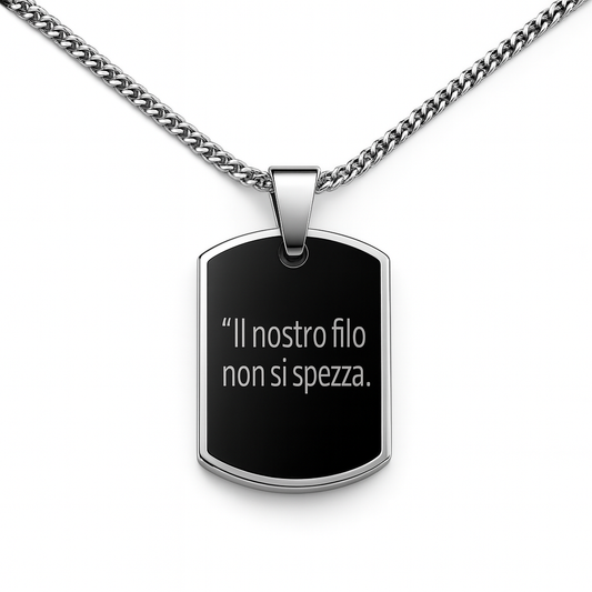 Collana incisione personalizzata Black Edition