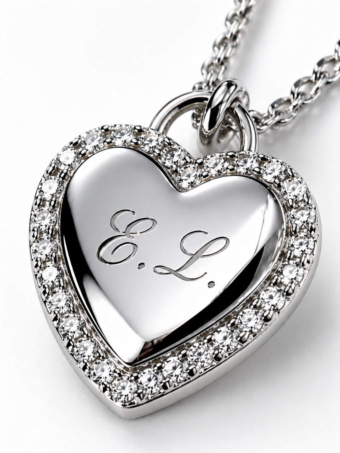 Collana Cuore Personalizzata con Iniziali – Ciondolo Acciaio Specchio con Zirconi | Regalo Elegante Donna EvermadeLab Made in Italy 🇮🇹