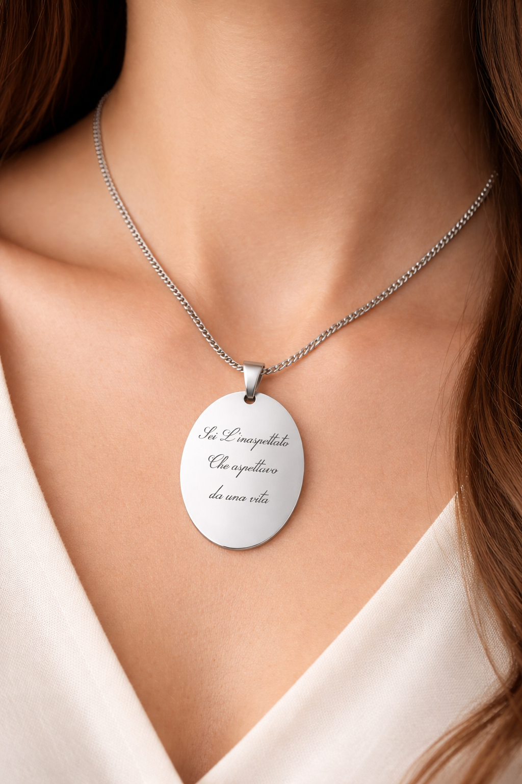 Collana personalizzata ovale