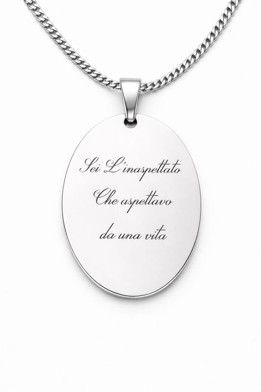 Collana personalizzata ovale