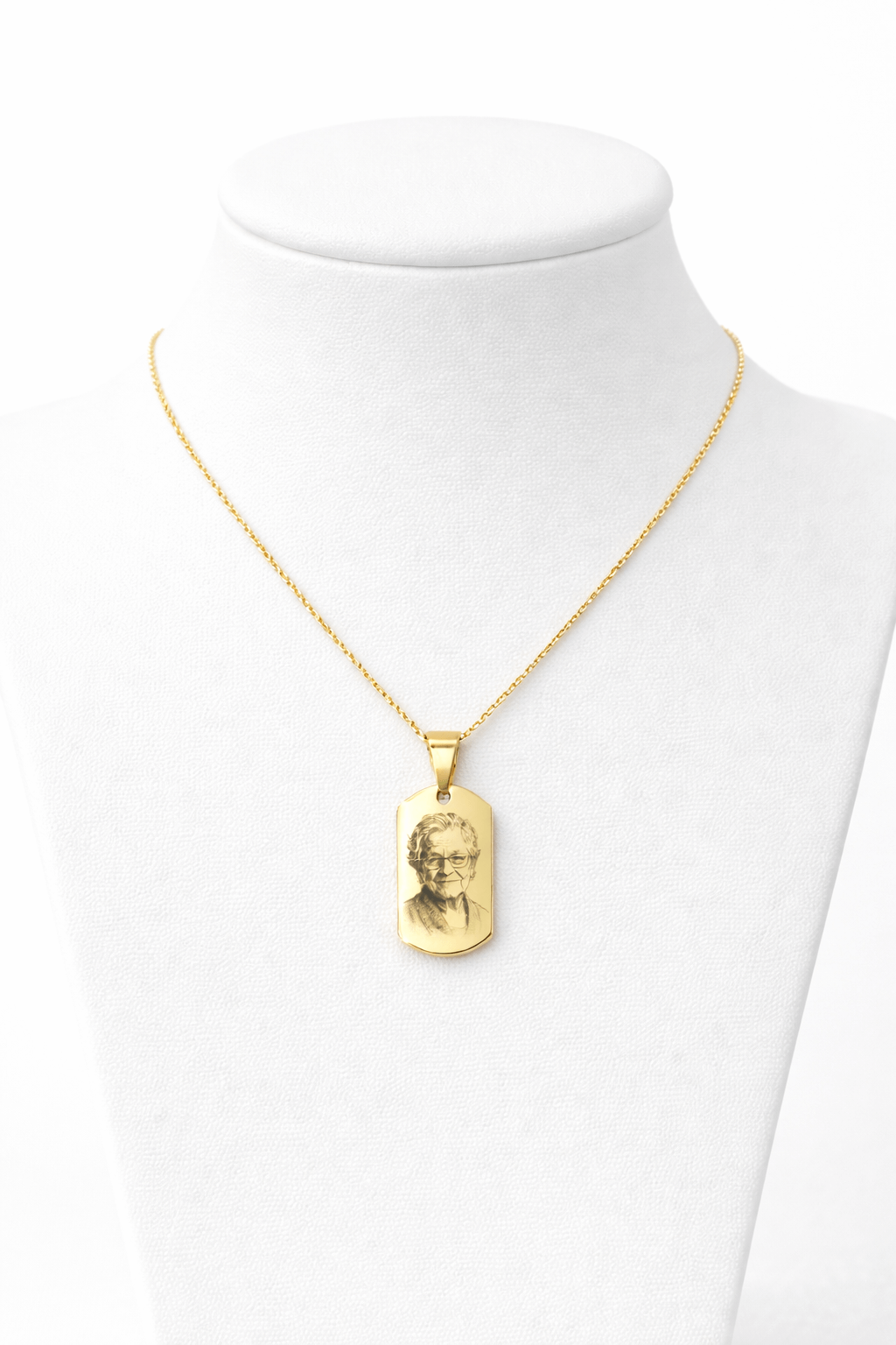 collana personalizzata foto incisa oro