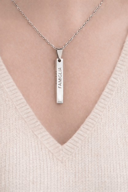 collana personalizzata con frasi incise